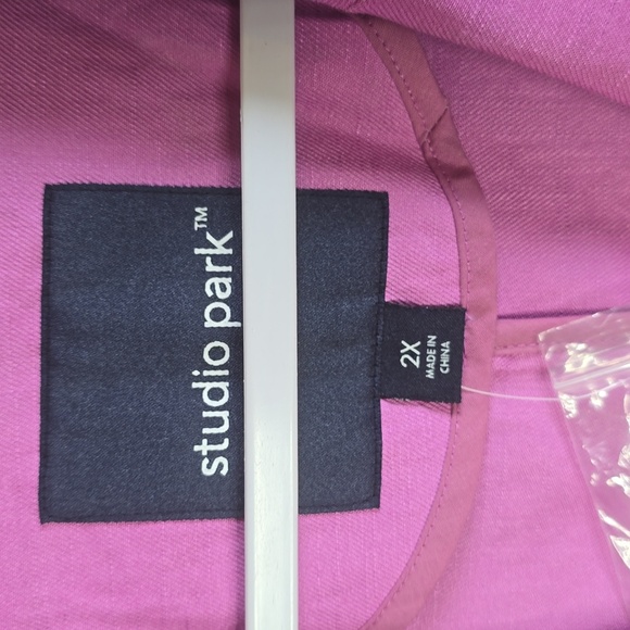 Estudio Park  Blazer Lightweight Relaxed Fit Linen Blend Size 2x NwOT - Picture 7 of 9